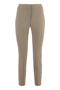 Stretch gabardine cigarette trousers